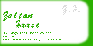 zoltan haase business card